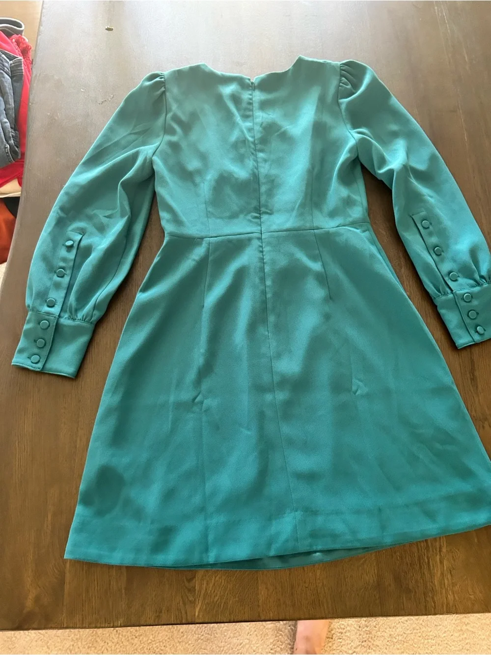 J. Crew NWT spicy jade long sleeve sheath crepe mini dress